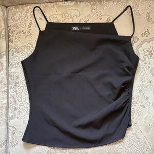 Zara Sleek Black Camisole Top